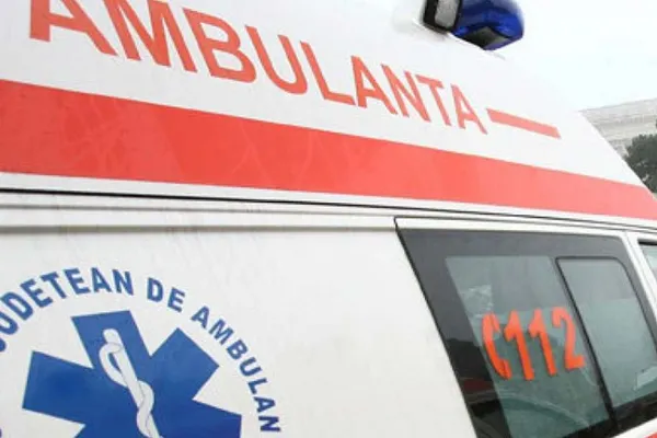 Accident în curtea unui spital: o ambulanță a retezat o conductă de gaz