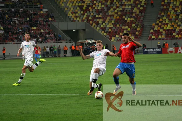 Momentul-cheie din FCSB - Plzen, surprins de realitatea.net din alt unghi