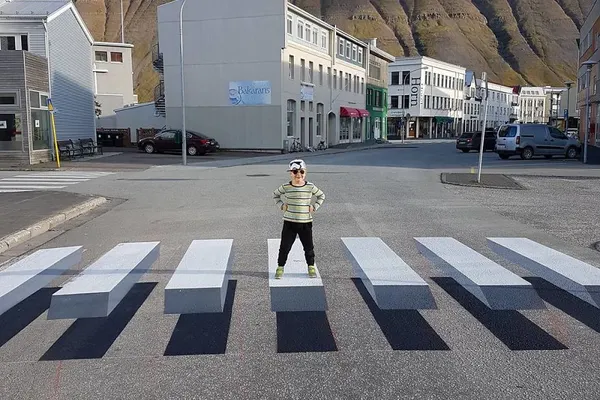 Trecere de pietoni 3D. Imaginile sunt WOW