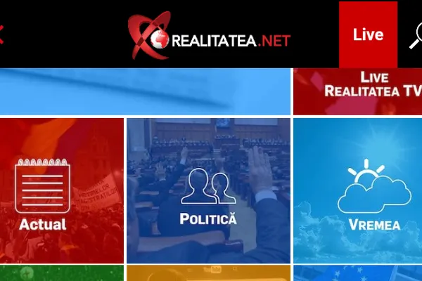 Realitatea.net a lansat noua variantă de mobil. Ai cele mai noi ştiri în timp REAL!