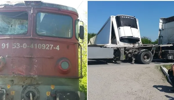 Accident feroviar în Timiş. Un tren de călători în care erau 400 de persoane a lovit un TIR