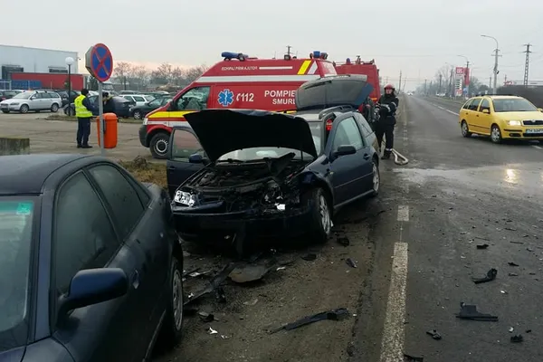 Elicopterul SMURD, chemat la un accident cumplit cu 5 victime