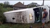 Accident de microbuz în Olt, o persoană a murit, cinci au fost rănite (VIDEO)
