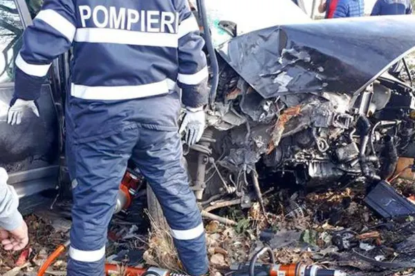 Accident grav de circulație în Giurgiu. Trei persoane au fost rănite