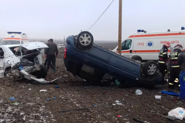 Accident grav între Tortomanu și Siliștea. 5 victime și două mașini făcute praf