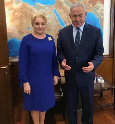 Dăncilă în Israel. Site-ul Guvernului "a uitat" subiectul mutării ambasadei la Ierusalim