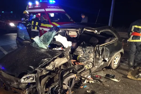 Accident îngrozitor cu 3 mașini, lângă Sighișoara
