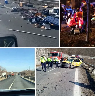 Avalanșă de accidente în vestul țării. Zi neagră pe șosele