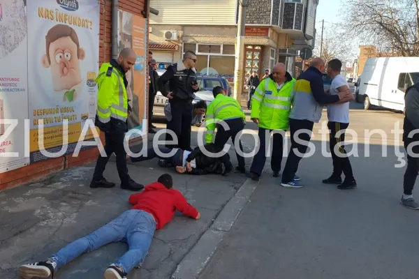 Scandal monstru în urma unui accident rutier produs în Constanța. Mai multe persoane, încătuşate