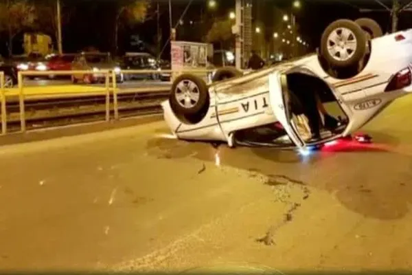 Accident grav în Capitală cu o maşină de poliţie