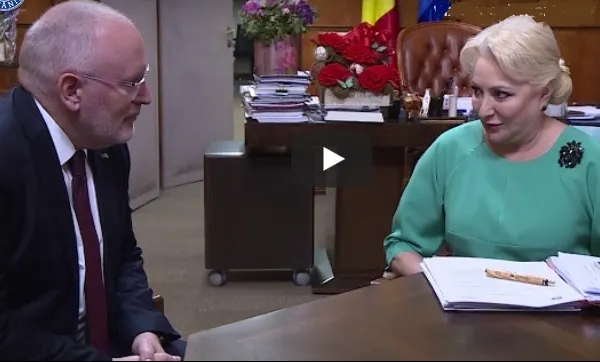Guvernul descrie întâlnirea dintre Dăncilă și Timmermans ca pe vremea PCR. Adevărul...