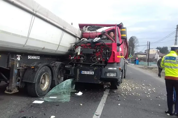 Accident pe DN 73 cu imagini de groază