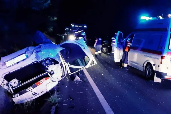 Accident cumplit pe DN 6. Trei persoane au fost rănite