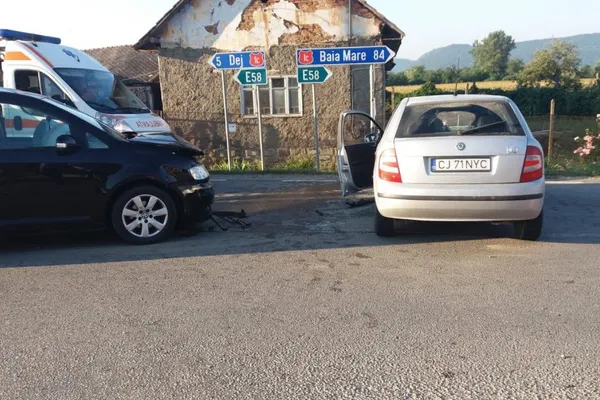 Accident grav, în jud. Cluj: o victimă, după un impact violent între două mașini