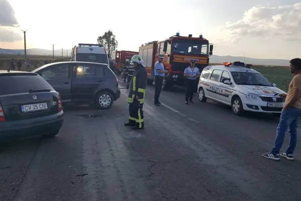 Accident înfiorător, în jud. Covasna: 7 victime, între care 3 copii