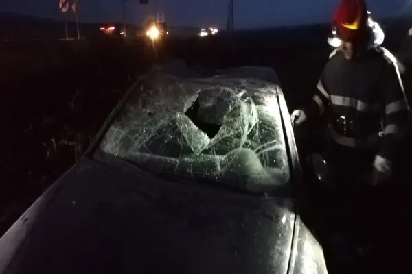 Imagini cumplite: Accident rutier în Vaslui! Șoferul, de negăsit
