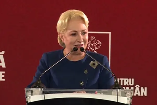 Viorica Dăncilă, de profesie inginer, a greșit răspunsul la întrebarea Realitatea PLUS! Nu a știut care e aria cercului