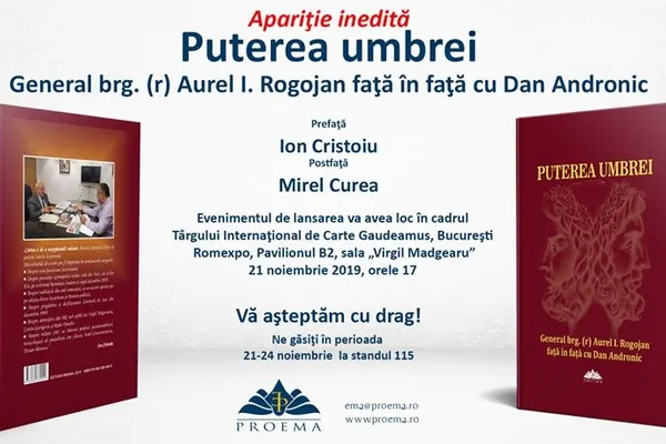 Lansare inedită la Gaudeamus: „Puterea Umbrei. Aurel I. Rogojan față în față cu Dan Andronic”