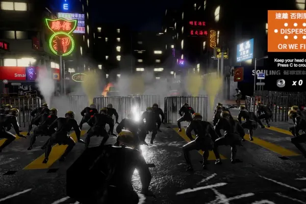 Protestele din Hong Kong, joc pe calculator