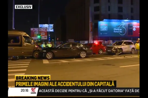 VIDEO Accident grav pe Calea Plevnei din București. 21 de persoane implicate