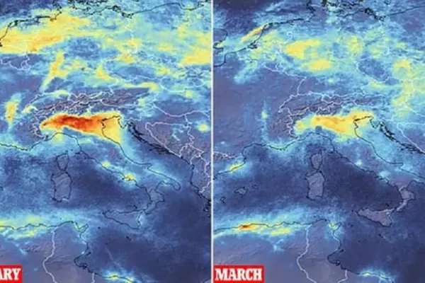 Mai puțină poluare atmosferică  în Italia după intrarea în carantină