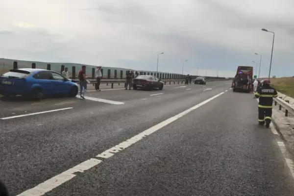 11 persoane ce veneau din Zona Roșie COVID 19, implicate într-un accident pe A1