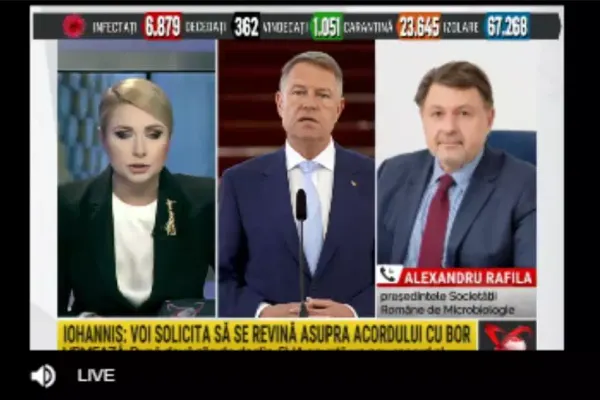 Rafila, la Realitatea PLUS: „Mai avem aproximativ două săptămâni până la atingerea nivelului maxim al pandemiei”