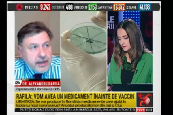 Alexandru Rafila, la Realitatea PLUS: „OMS recomandă ca relaxarea măsurilor să se facă în mod progresiv”