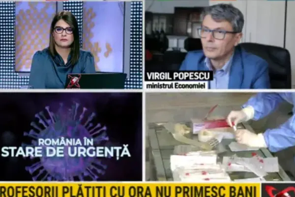 Virgil Popescu, la Realitatea PLUS: „Aproximativ 800.000 de contracte suspendate, până ieri ”