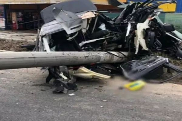Accident grav de circulație în Giurgiu! Un Audi s-a rupt în două pe șoseaua București