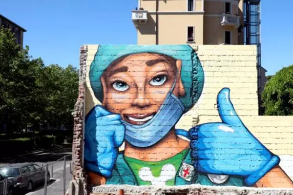 SARS-CoV-2, Italia: Frescă gigantică la Milano în onoarea personalului ce dă piept cu virusul necruțător