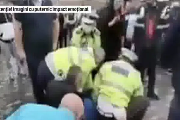 VIDEO/ Bărbat agresat de polițiști la Reșita, după modelul "George Floyd"