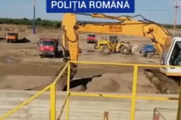 VIDEO Percheziții la 17 balastiere din județele Arad și Bihor. Ce caută polițiștii și procurorii