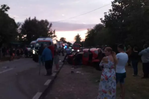 Accident teribil în județul Giurgiu, două persoane, tată și fiu, au murit