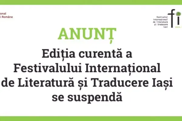 Festivalul Internațional de Literatură și Traduceri Iași se suspendă! Focar COVID la Muzeul Național al Literaturii Române Iași