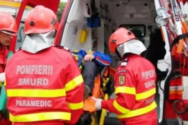 Accident rutier pe o stradă din Bistrița! Un tânăr a ajuns la spital