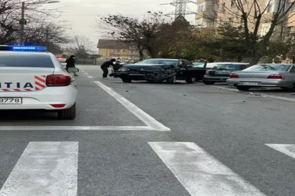 4 răniți, printre care un copil de 8 ani, într-un accident produs de o tânără, în Craiova