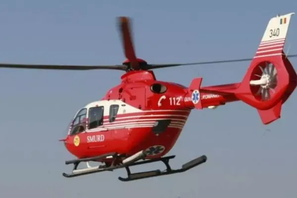 Primar liberal, RĂNIT într-un accident rutier. Edilul a fost transport cu ELICOPTERUL la spital