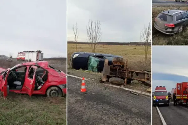 Accident grav pe centura orașului Caracal. Cinci persoane au fost rănite