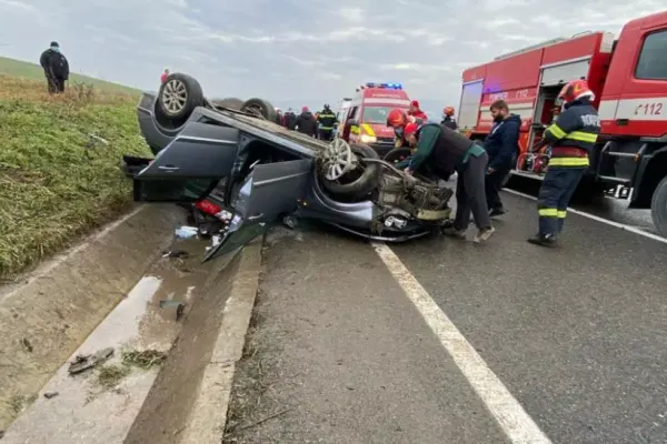FOTO/ Grav accident de circulație în județul Vaslui: Victime multiple