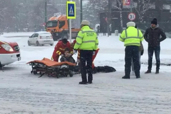 Pieton acroșat de un autoturism pe DN6, la Bragadiru. Trafic îngreunat