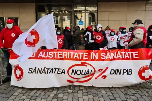 Nou protest al angajaților din Sănătate după reducerea bugetului. Ce cer sindicaliștii