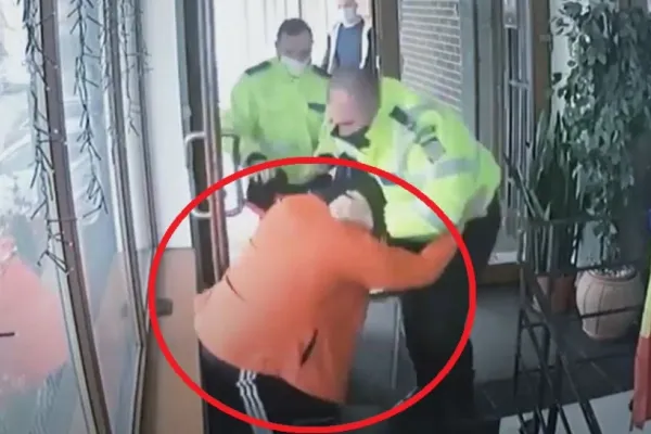 VIDEO - Imagini cu altercația după care a fost reținut tatăl Cătălinei Ponor - Bărbatul s-a bătut cu polițiștii