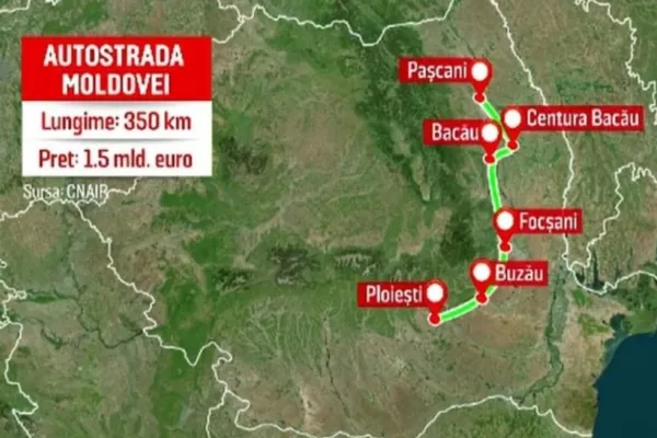 Guvernul a aprobat indicatorii tehnico-economici pentru Autostrada A7, care va trece prin Buzău către Moldova