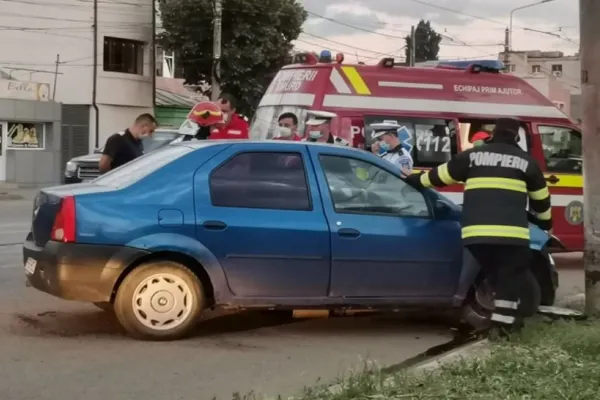 VIDEO - Accident grav în Brăila - Un șofer beat, la un pas de o tragedie mare