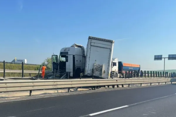 Accident în lanț pe A1. Trafic deviat