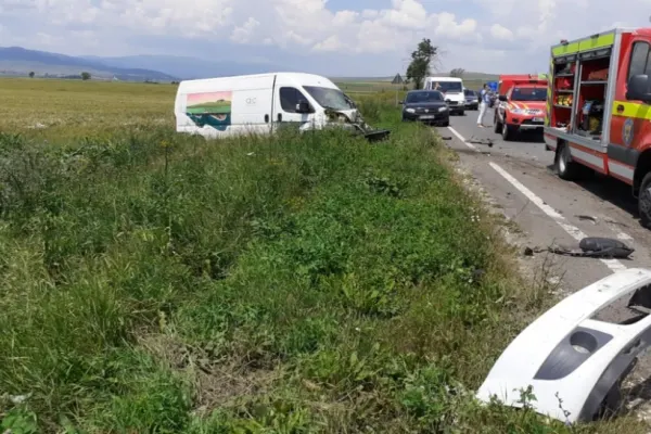 FOTO Un mort și un rănit, într-un GRAV accident de circulație în județul Harghita - Imaginile, IMPRESIONANTE