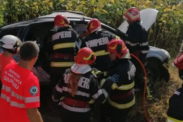 Accident CUMPLIT, în Giurgiu: 3 VICTIME, în urma impactului dintre un autoturism și un TIR. Trafic blocat pe ambele sensuri de mers