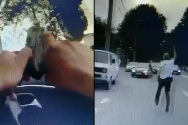 VIDEO Urmărire ca în filme pe străzile Constanței. Polițiștii au tras focuri de armă pentru prinderea unui șofer drogat