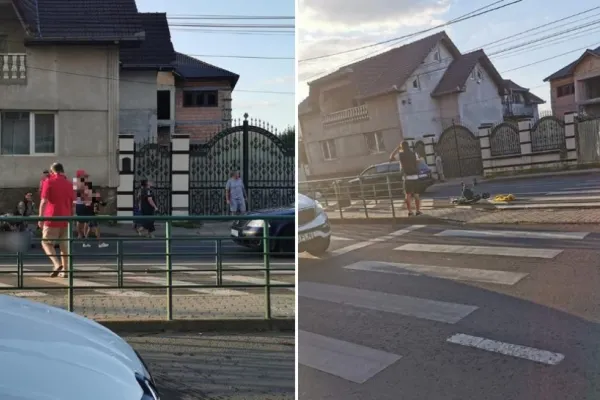 2 copii și mama lor, gravidă, loviți în plin pe o trecere de pietoni din Arad